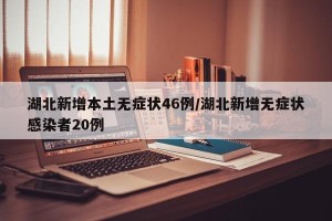湖北新增本土无症状46例/湖北新增无症状感染者20例